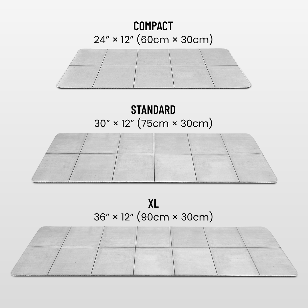 Silent Obstacles Silent Sidewalk, Compact - Quiet Fingerboard Surface Pad, 24" x 12"