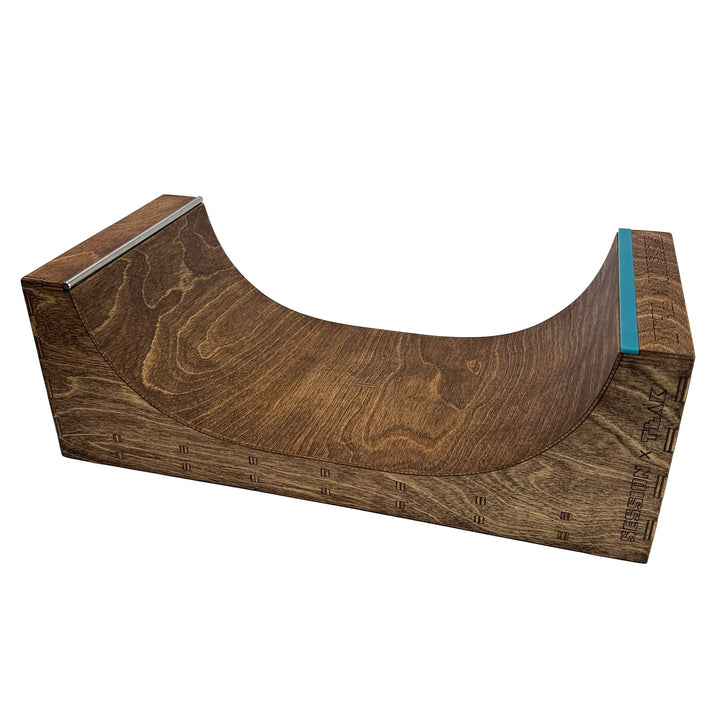 Session Fingerboards Session Anniversary Stained Two-Face Halfpipe - Stainless Steel and Acrylic Coping - Limited Edition