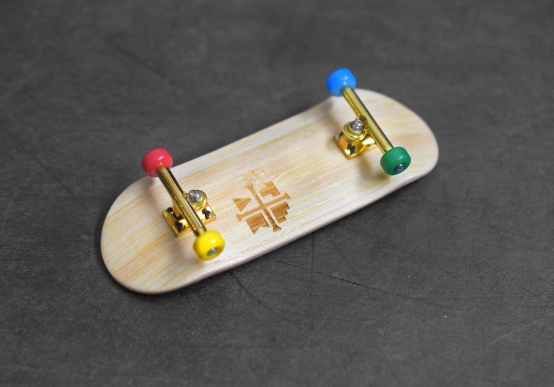 Teak Tuning 34mm Prolific Gen2 Fingerboard Complete - "Firework" Colorway - Gen2 Prodigy Trucks + Pro Duro Bubble Bushings