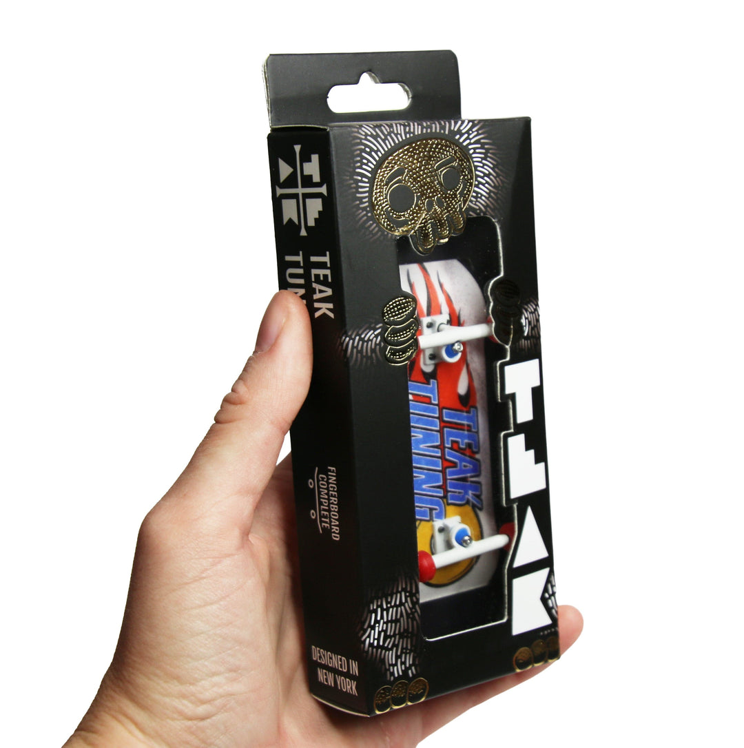 Teak Tuning 34mm Prolific Gen2 Fingerboard Complete - "Apex Burn Out" Graphic - Gen2 Prodigy Trucks + Pro Duro Bubble Bushings