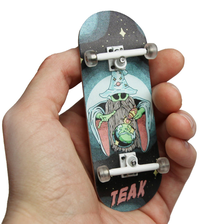 Teak Tuning 34mm Prolific Gen2 Fingerboard Complete - "Mystic Glow" Graphic - Gen2 Prodigy Trucks + Pro Duro Bubble Bushings