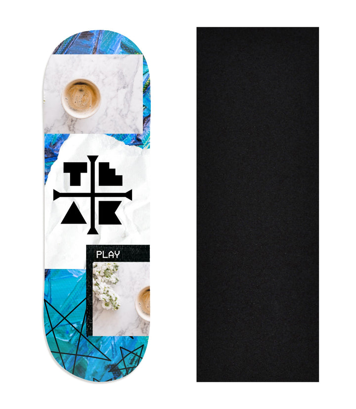 Teak Tuning Heat Transfer Graphic Wooden Fingerboard Deck, "Elliot Vair" Team Rider Collaboration V3 29mm Deck