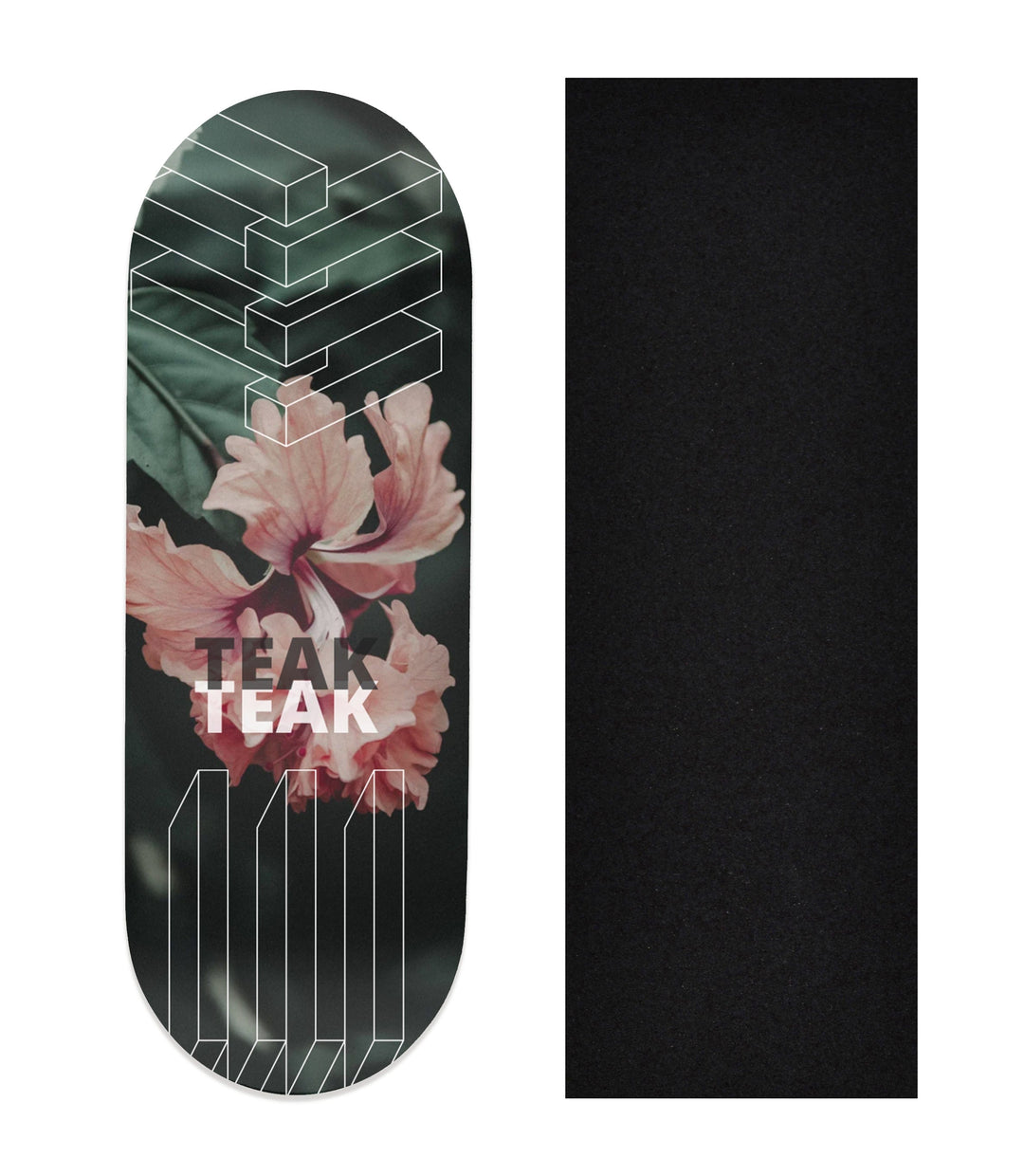 Teak Tuning Heat Transfer Graphic Wooden Fingerboard Deck, "Elliot Vair" Team Rider Collaboration V1 32mm Deck