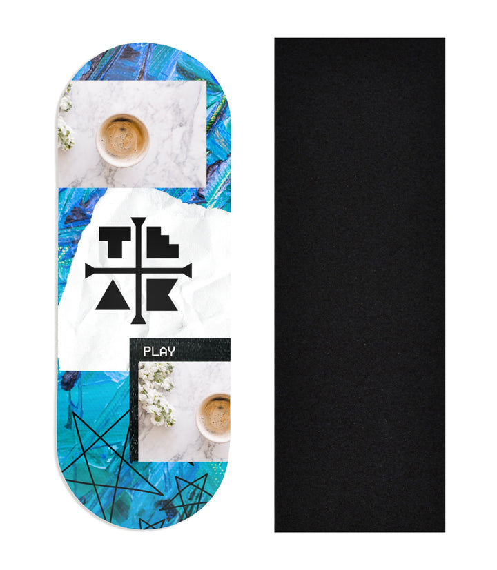 Teak Tuning Heat Transfer Graphic Wooden Fingerboard Deck, "Elliot Vair" Team Rider Collaboration V3 34mm Deck