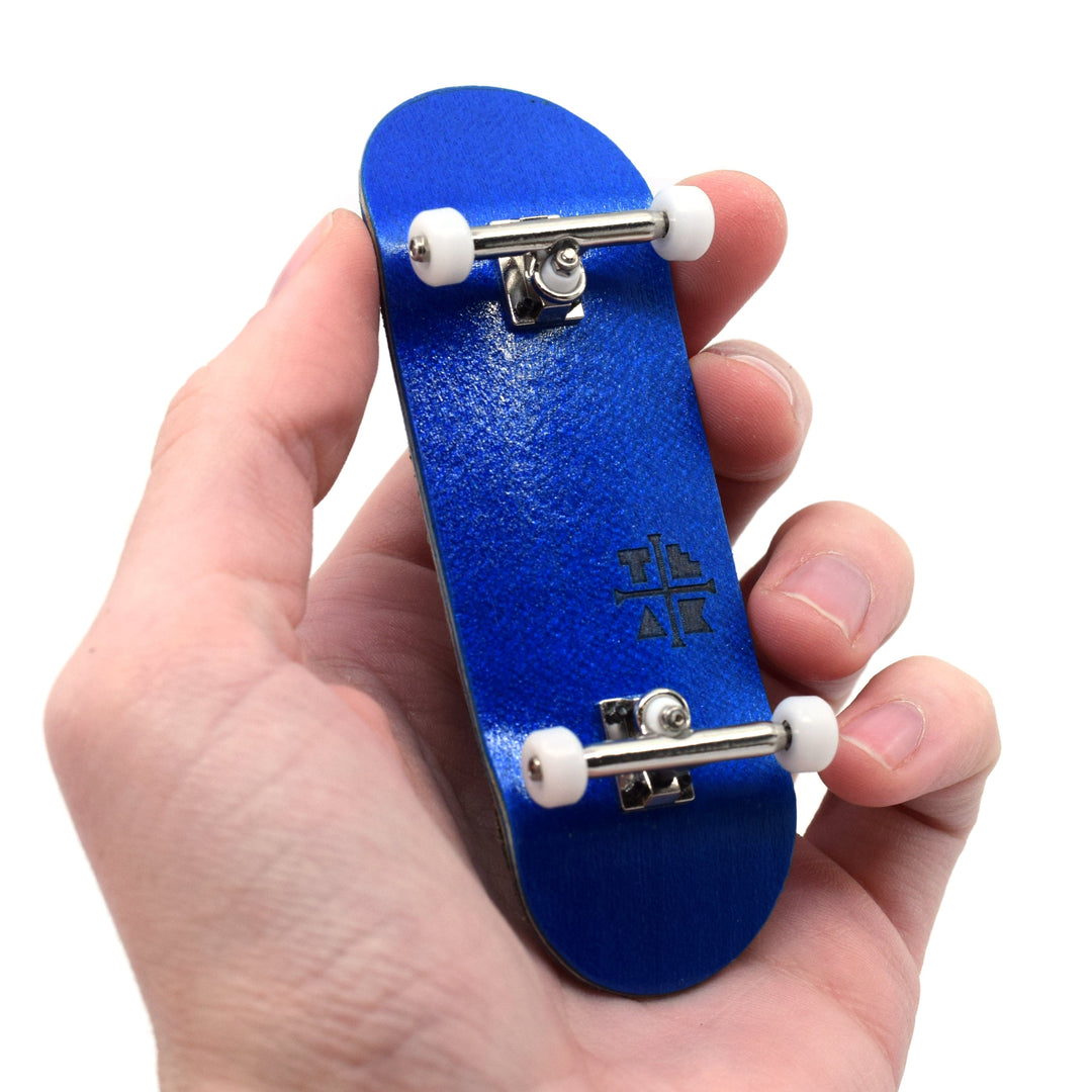Teak Tuning 32mm Prolific Gen2 Fingerboard Complete - "Blue Blizzard" Colorway - Gen2 Prodigy Trucks + Pro Duro Bubble Bushings