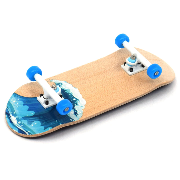 Teak Tuning 34mm Prolific Gen2 Fingerboard Complete - "Waves" Graphic - Gen2 Prodigy Trucks + Pro Duro Bubble Bushings
