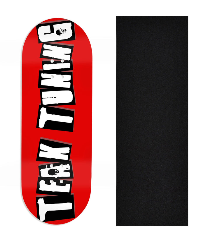 Teak Tuning Heat Transfer Graphic Wooden Fingerboard Deck, Design Contest 2024 Winner, fbb_ok - "Urban Streak" 32mm Deck