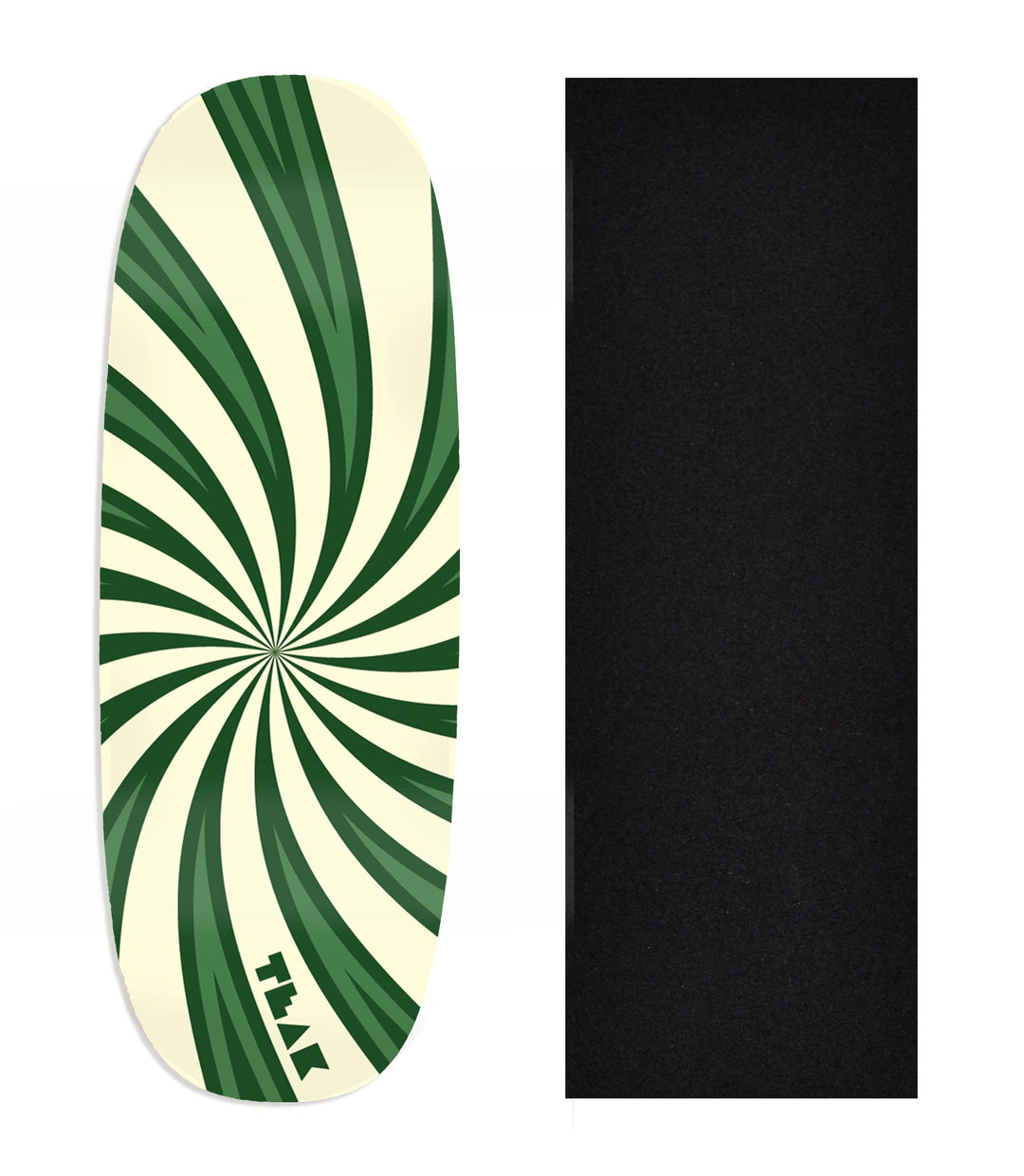 Teak Tuning Heat Transfer Graphic Wooden Fingerboard Deck, Design Contest 2025 Winner, @Sarah.Gall1 - "Radial Flow" Ohhh Deck