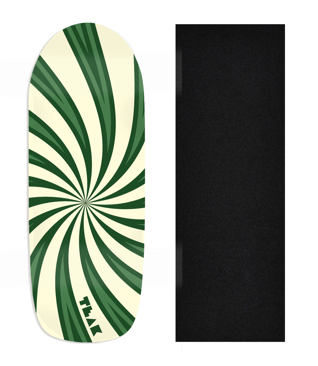 Teak Tuning Heat Transfer Graphic Wooden Fingerboard Deck, Design Contest 2025 Winner, @Sarah.Gall1 - "Radial Flow" Poolparty Deck