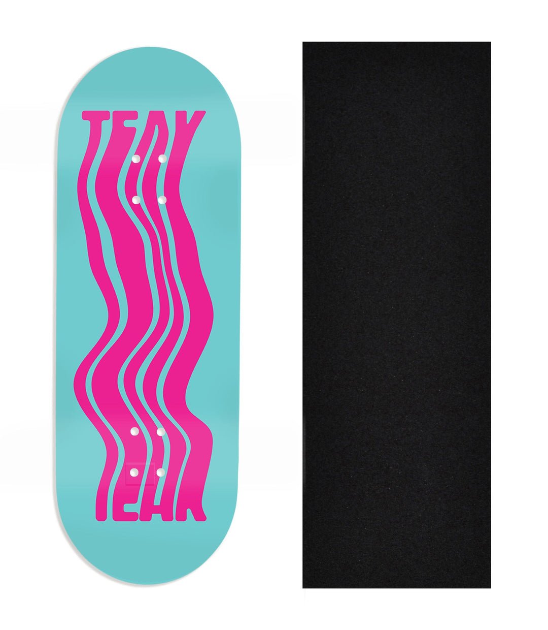 Teak Tuning Heat Transfer Graphic Wooden Fingerboard Deck, Design Contest 2025 Winner, @1988grfx - "Pink Motion" 32mm Deck