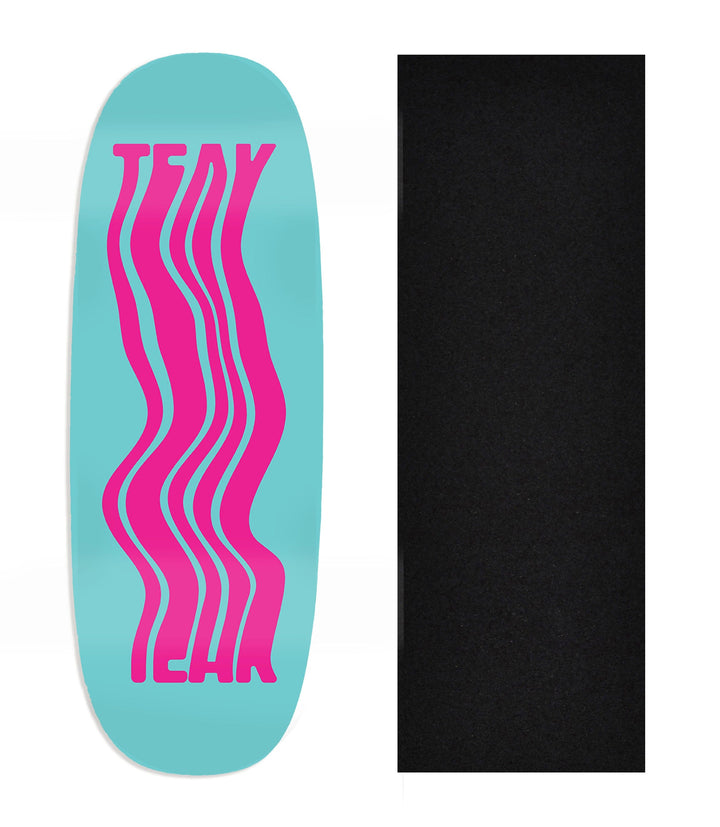 Teak Tuning Heat Transfer Graphic Wooden Fingerboard Deck, Design Contest 2025 Winner, @1988grfx - "Pink Motion" Ohhh Deck