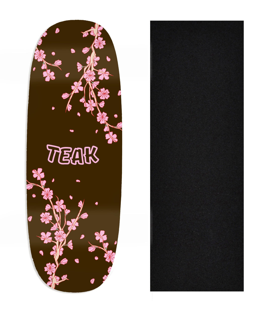 Teak Tuning Heat Transfer Graphic Wooden Fingerboard Deck, Design Contest 2025 Winner, @Holo.fb - "Blossom" Ohhh Deck