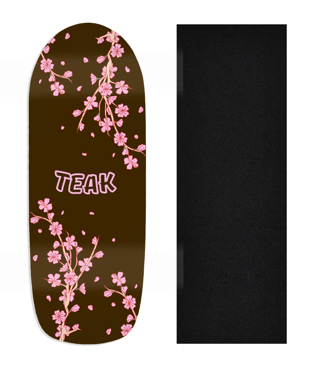 Teak Tuning Heat Transfer Graphic Wooden Fingerboard Deck, Design Contest 2025 Winner, @Holo.fb - "Blossom" Poolparty Deck