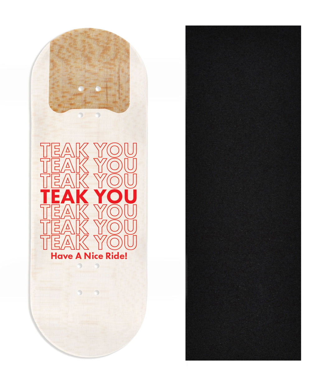 Teak Tuning Heat Transfer Graphic Wooden Fingerboard Deck, Design Contest 2025 Winner, @Smiths.Creative.Designs - "Teak You" 34mm Deck