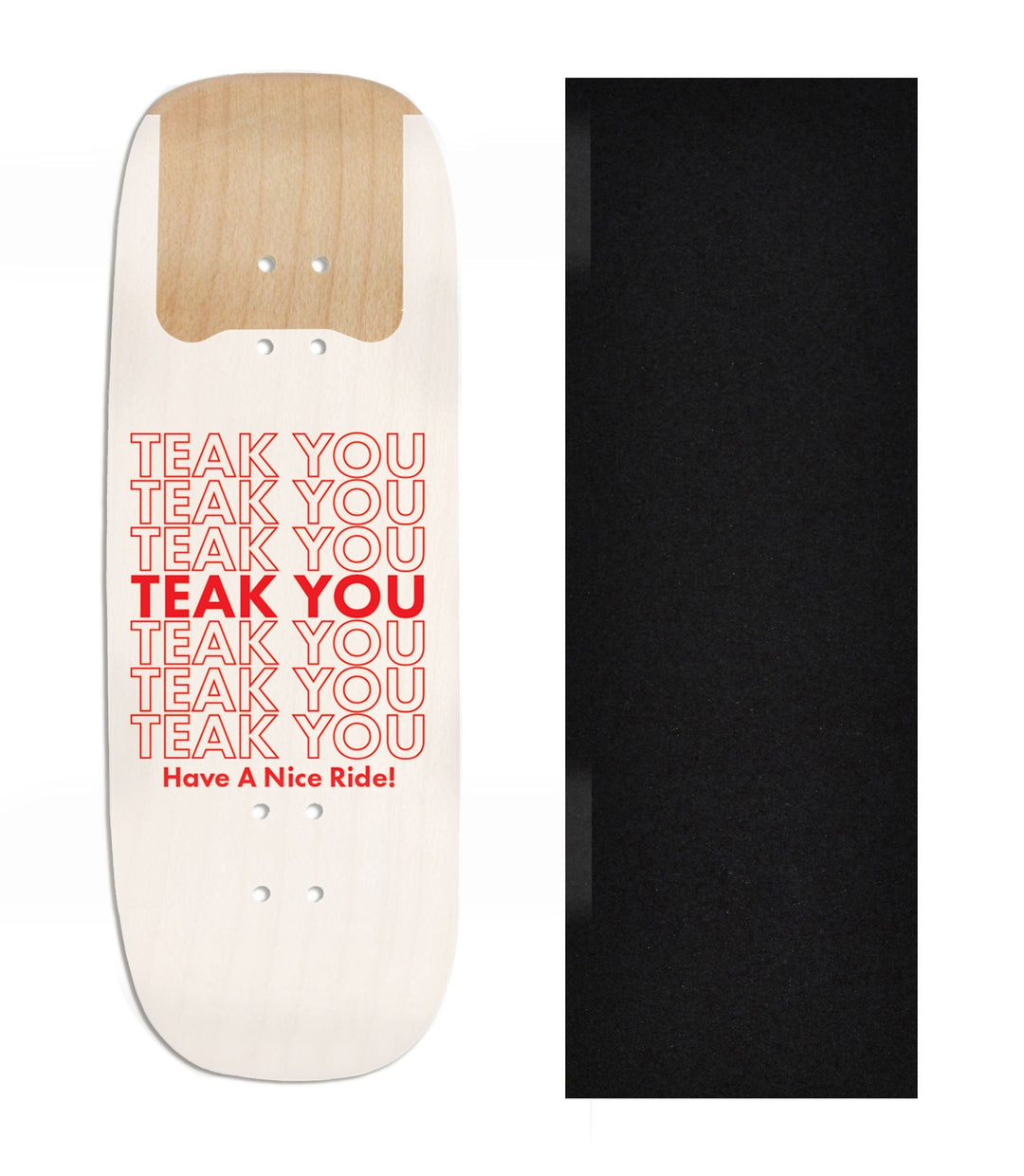 Teak Tuning Heat Transfer Graphic Wooden Fingerboard Deck, Design Contest 2025 Winner, @Smiths.Creative.Designs - "Teak You" Boxy Deck