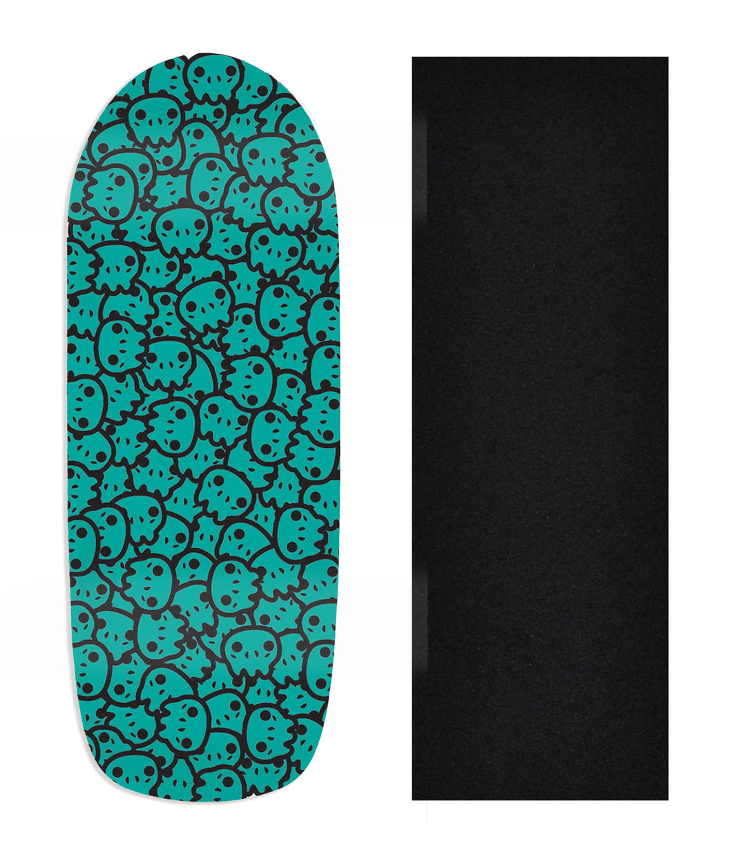 Teak Tuning Heat Transfer Graphic Wooden Fingerboard Deck, Design Contest 2025 Winner, Jack B - "Teal Yeti Skulls" Poolparty Deck