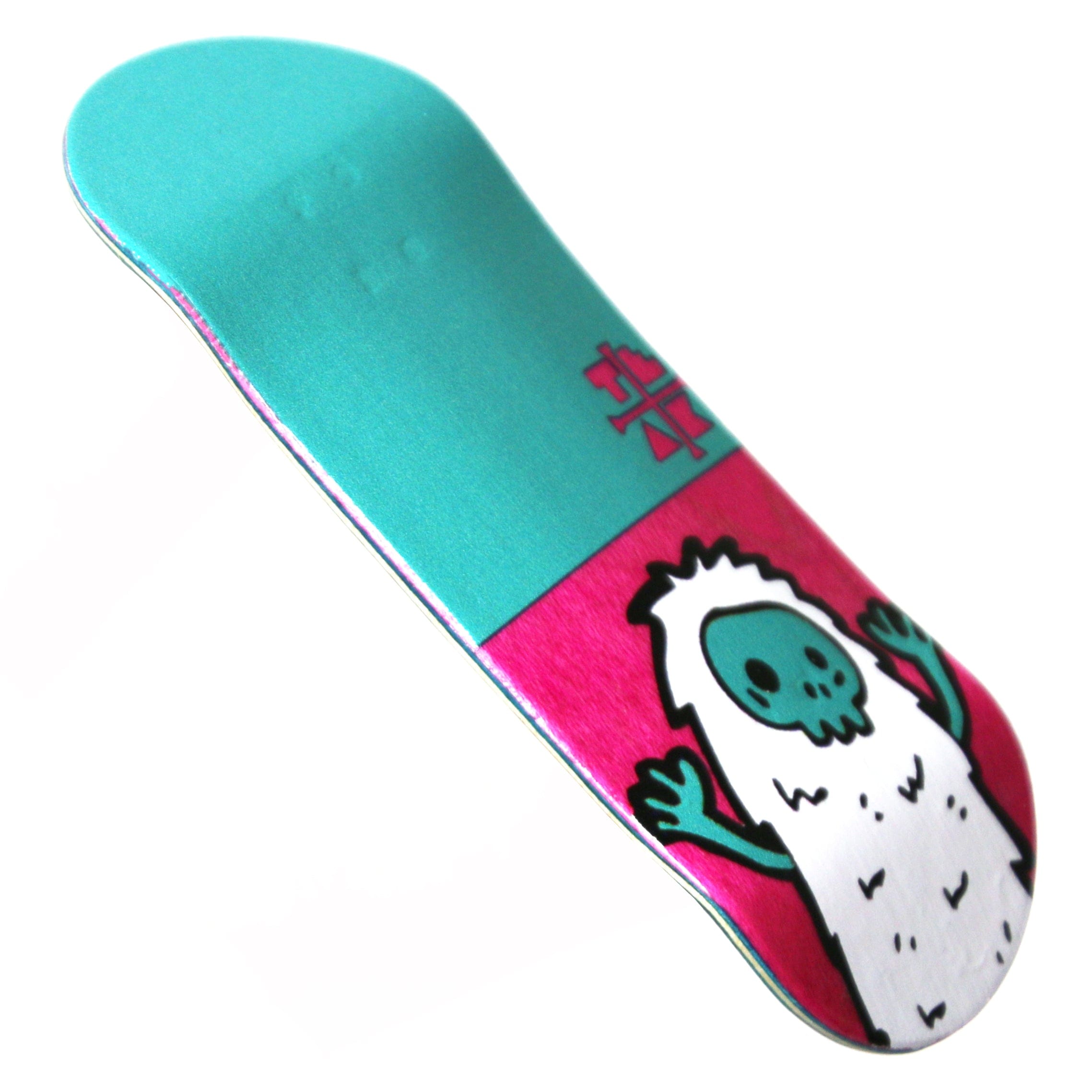 Flow Series Wooden Deck - “Pink Yeti” Graphic - 34x96mm with