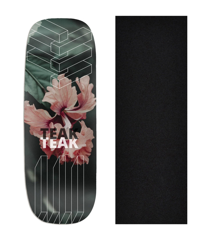 Teak Tuning Heat Transfer Graphic Wooden Fingerboard Deck, "Elliot Vair" Team Rider Collaboration V1 Boxy Deck