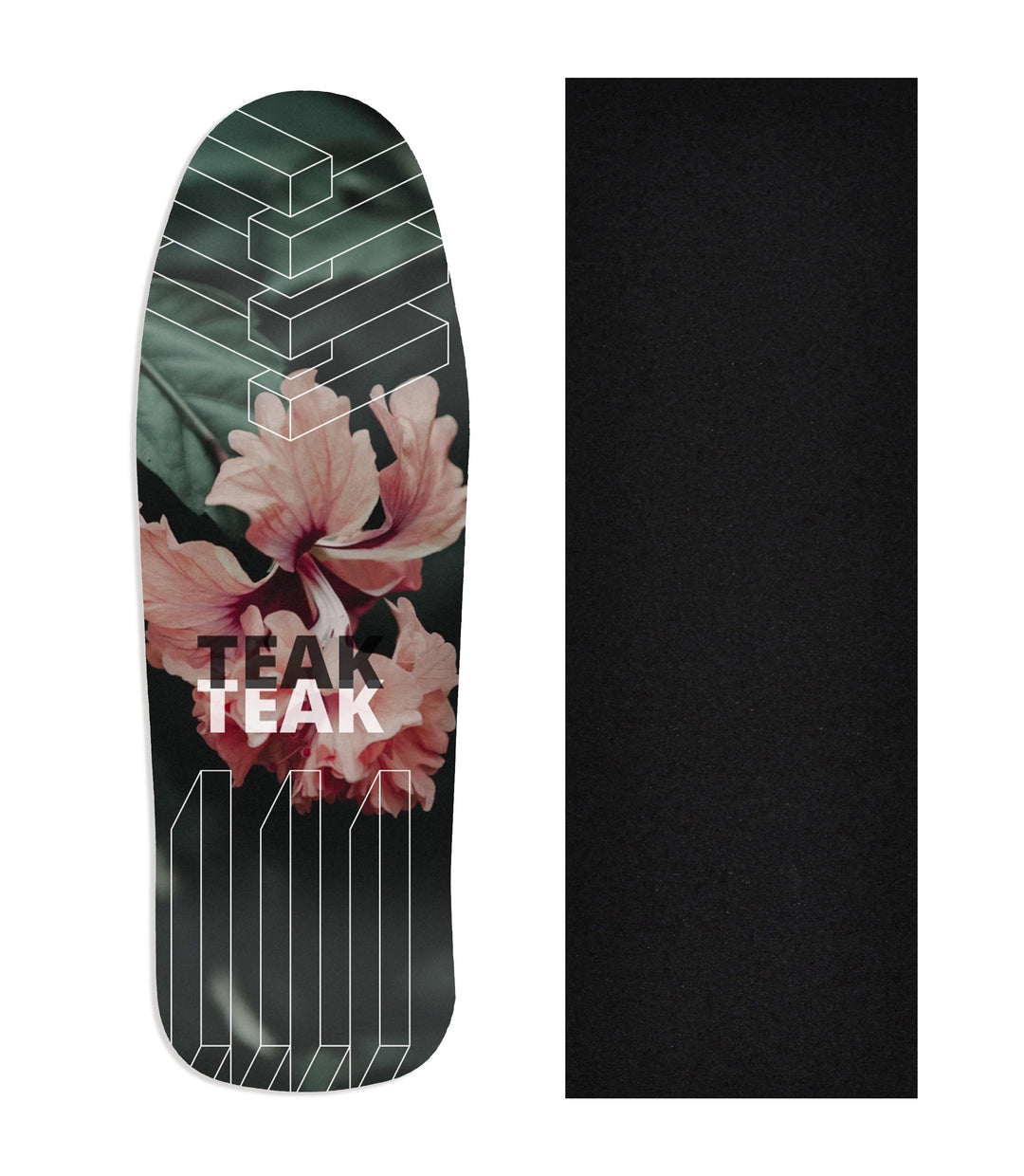 Teak Tuning Heat Transfer Graphic Wooden Fingerboard Deck, "Elliot Vair" Team Rider Collaboration V1 Carlsbad Cruiser Deck