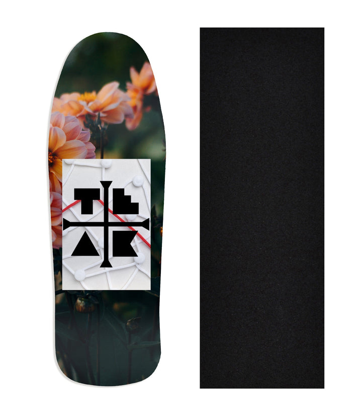 Teak Tuning Heat Transfer Graphic Wooden Fingerboard Deck, "Elliot Vair" Team Rider Collaboration V2 Carlsbad Cruiser Deck