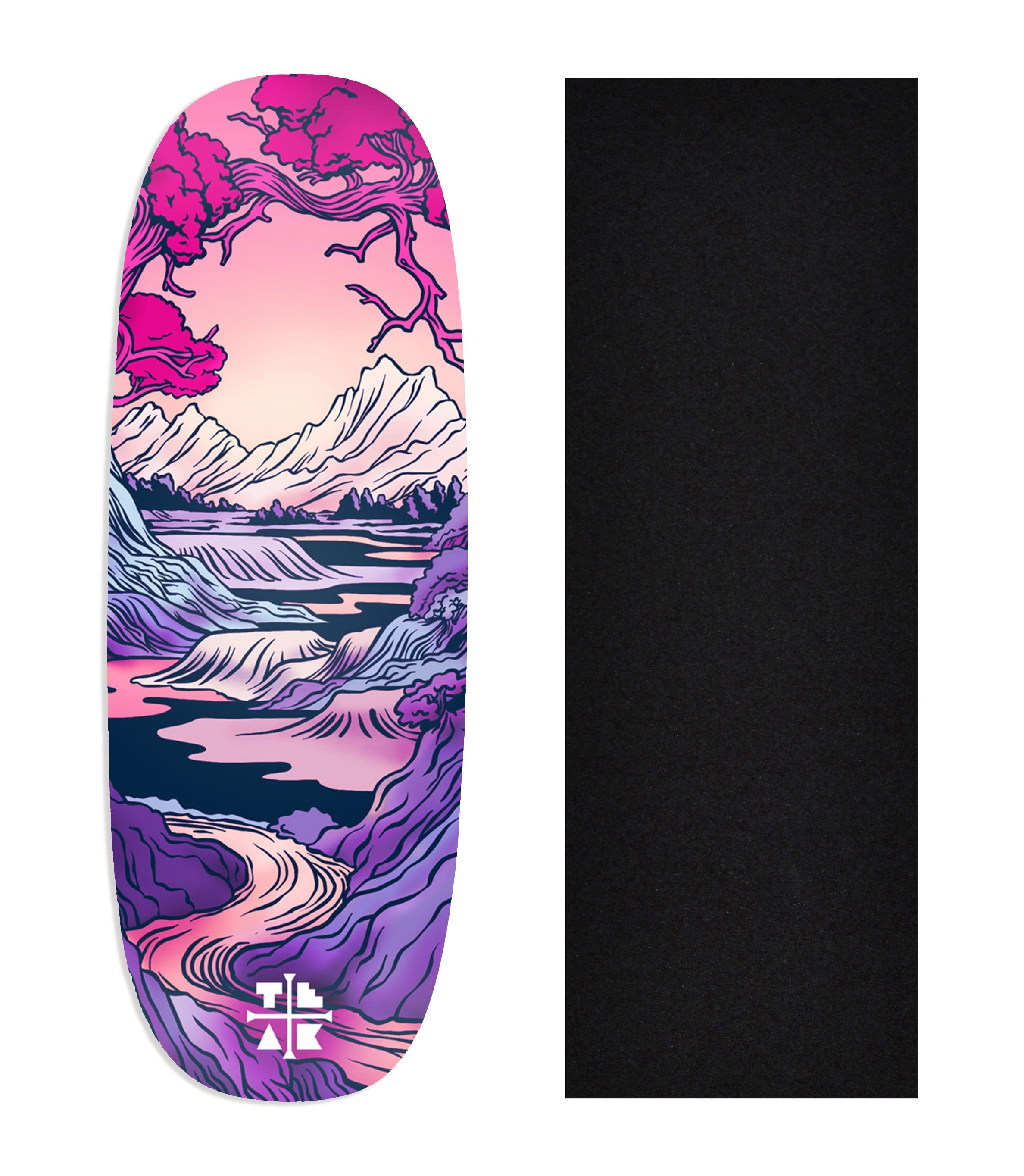 Heat Transfer Graphic Wooden Fingerboard Deck, 