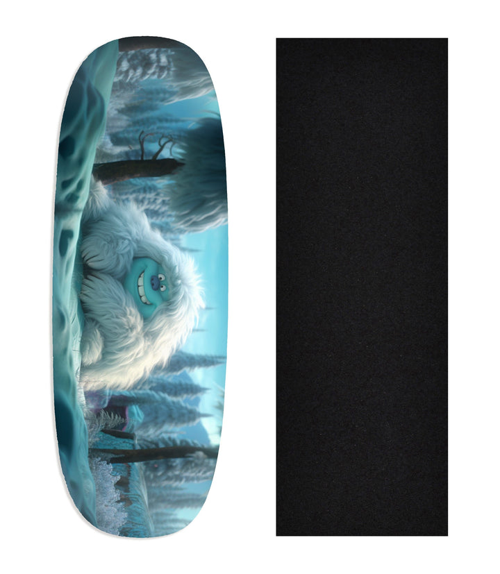 Teak Tuning Heat Transfer Graphic Wooden Fingerboard Deck, "Yeti Sighting" Ohhh Deck