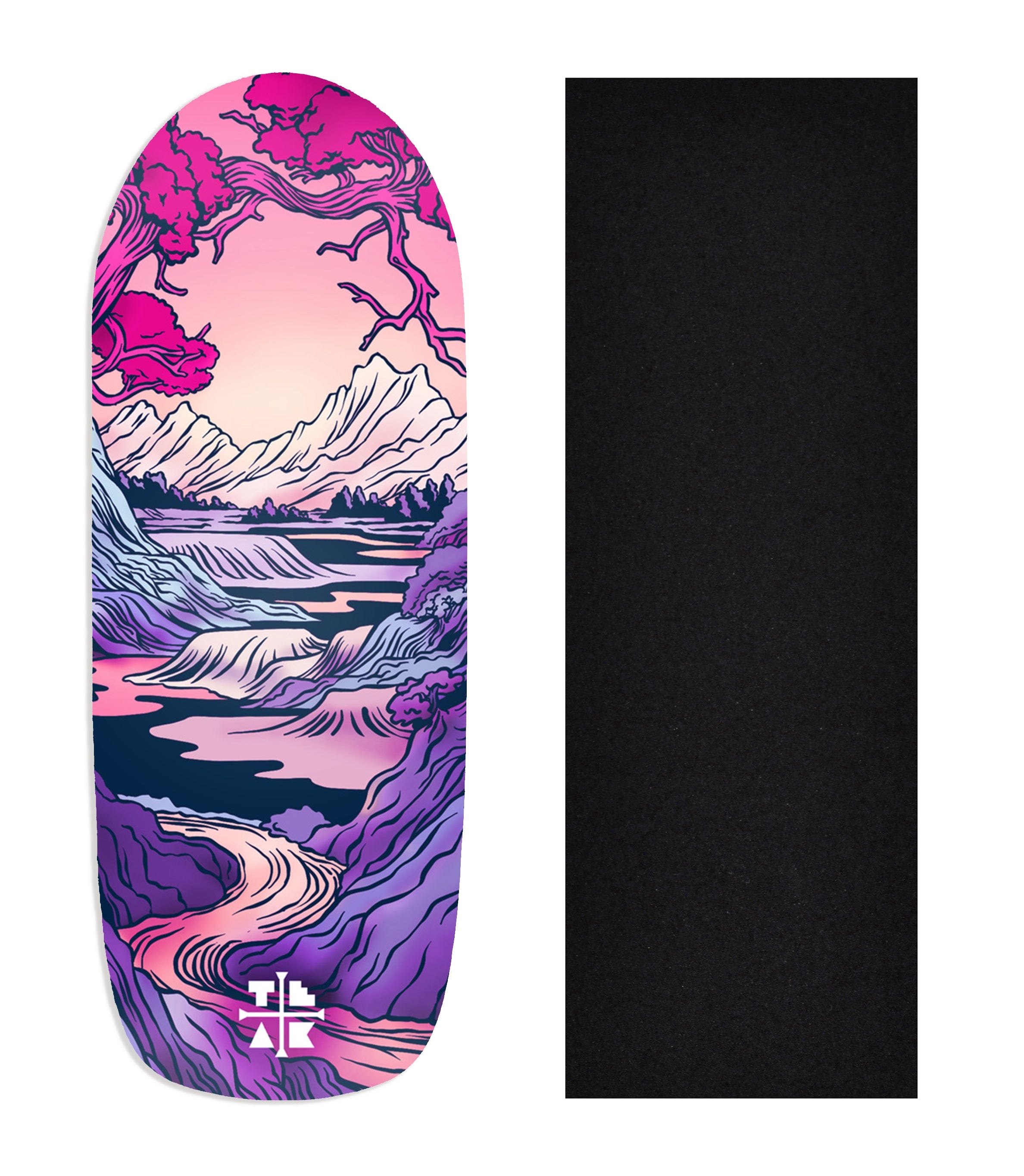 Heat Transfer Graphic Wooden Fingerboard Deck, 