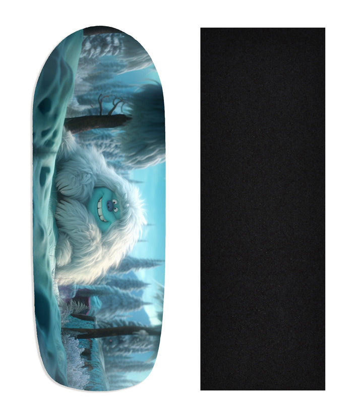 Teak Tuning Heat Transfer Graphic Wooden Fingerboard Deck, "Yeti Sighting" Poolparty Deck