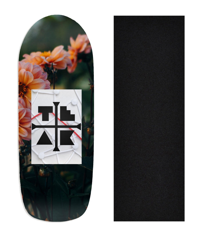 Teak Tuning Heat Transfer Graphic Wooden Fingerboard Deck, "Elliot Vair" Team Rider Collaboration V2 Poolparty Deck