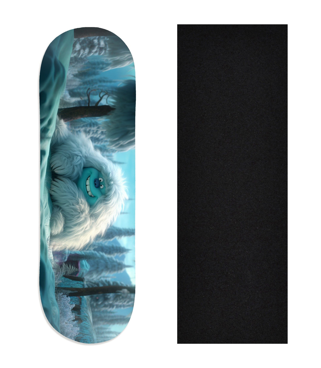 Teak Tuning Heat Transfer Graphic Wooden Fingerboard Deck, "Yeti Sighting" 29mm Deck