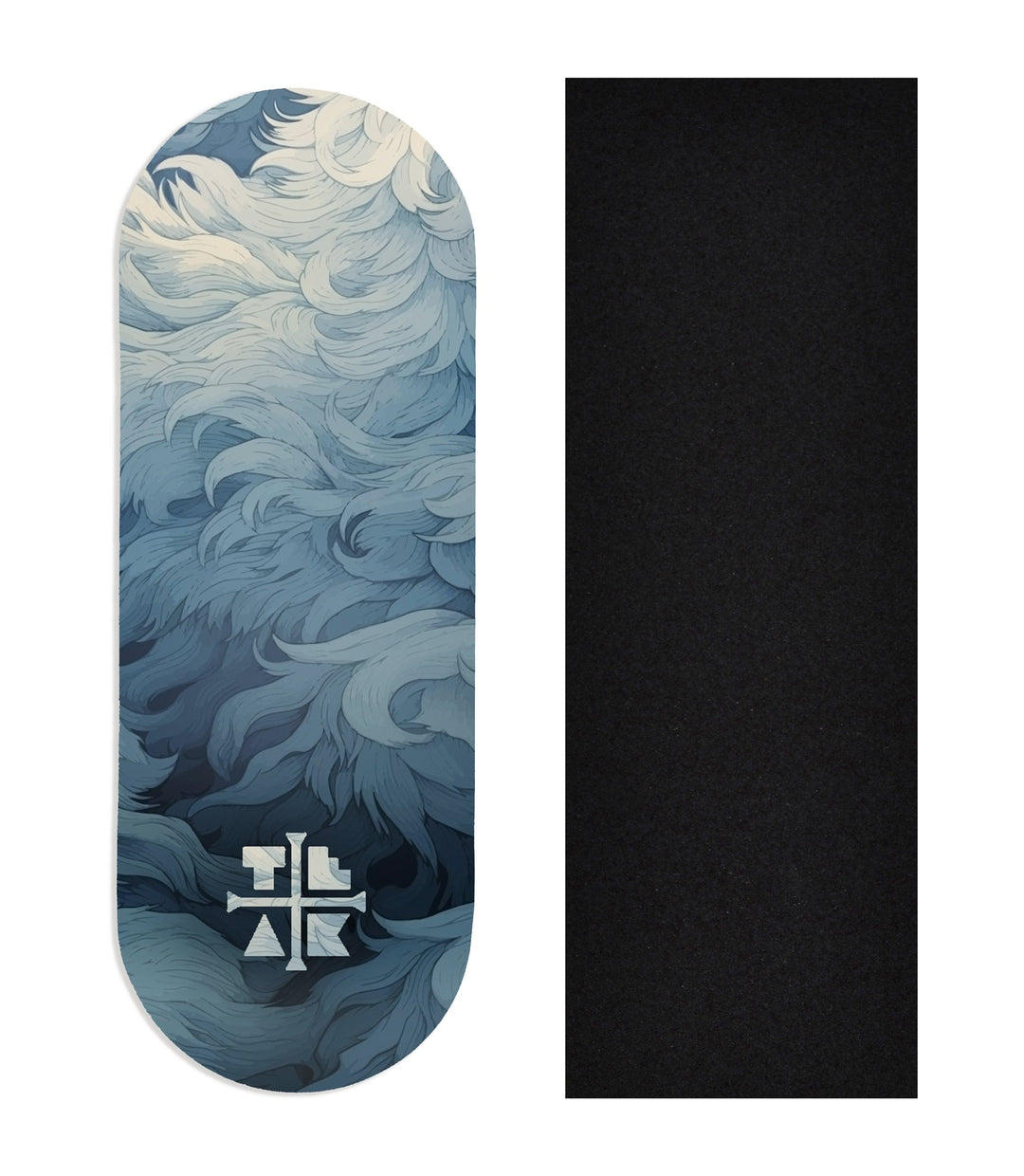 Teak Tuning Heat Transfer Graphic Wooden Fingerboard Deck, "Yeti Fur"