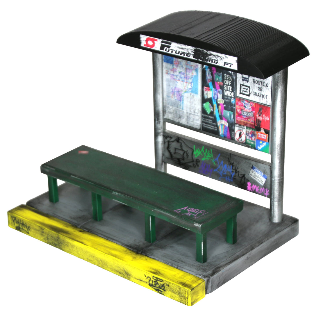 Future Bound Prints The Bus Stop - 7.25 Inches - Hand Painted &amp; Distressed Obstacle by Future Bound Prints (Copy)