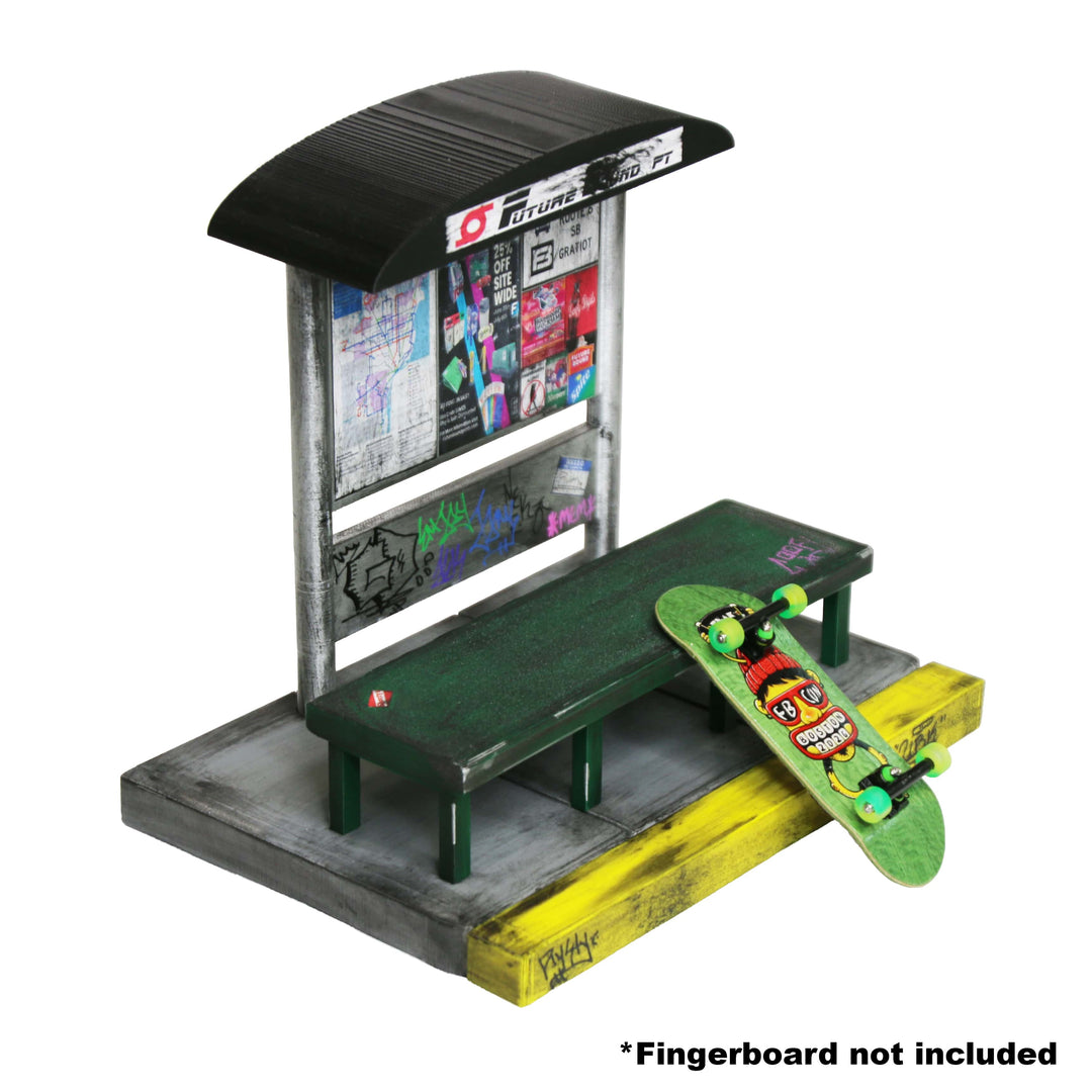 Future Bound Prints The Bus Stop - 7.25 Inches - Hand Painted &amp; Distressed Obstacle by Future Bound Prints (Copy)