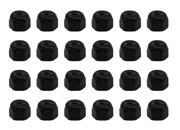 Teak Tuning 24PK Makers Series Professional Nylon Insert Fingerboard Lock Nuts (Black Colorway)