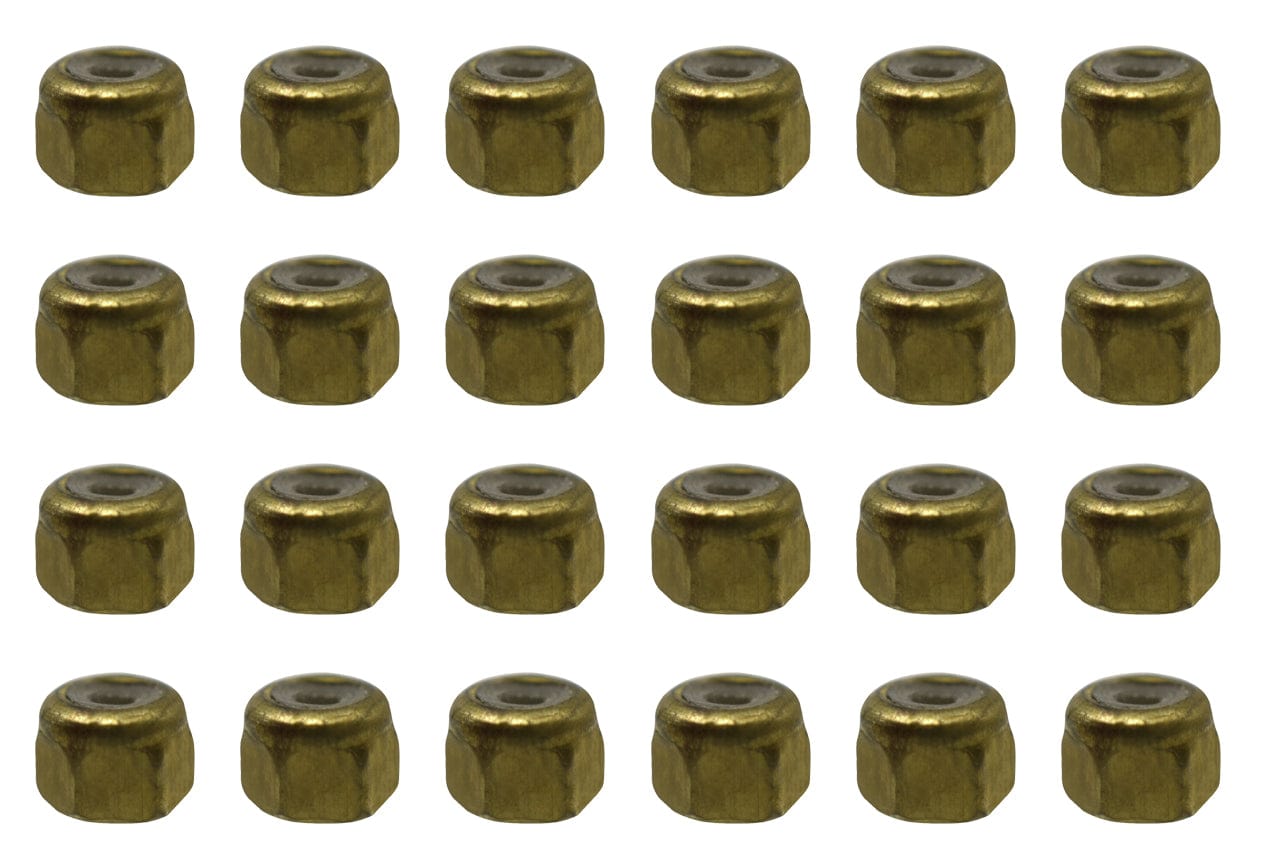Teak Tuning 24PK Makers Series Professional Nylon Insert Fingerboard Lock Nuts (Gold Colorway)