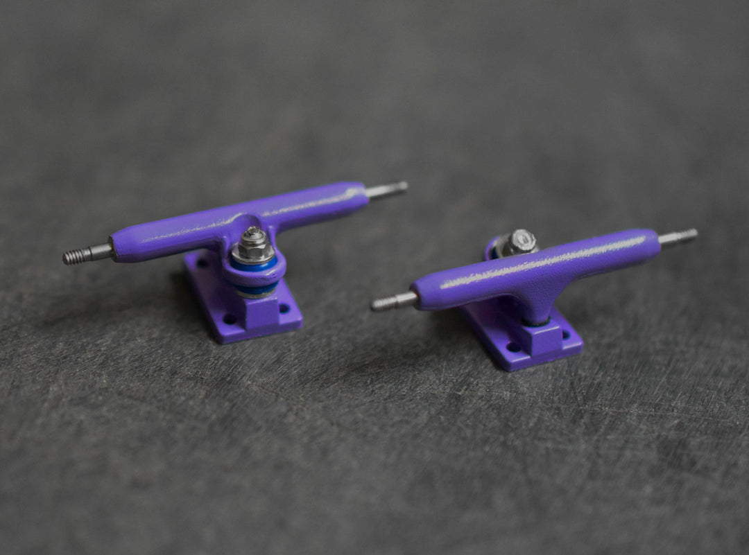 Teak Tuning 32mm Prodigy Gen2 Pro Fingerboard Trucks - Purple Colorway - Includes Pro Duro Bubble Bushings