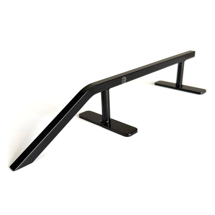 Teak Tuning Fingerboard Rail with Pole Jam Entrance V2, 12.5" Long - Steel Construction - Made in USA - Black