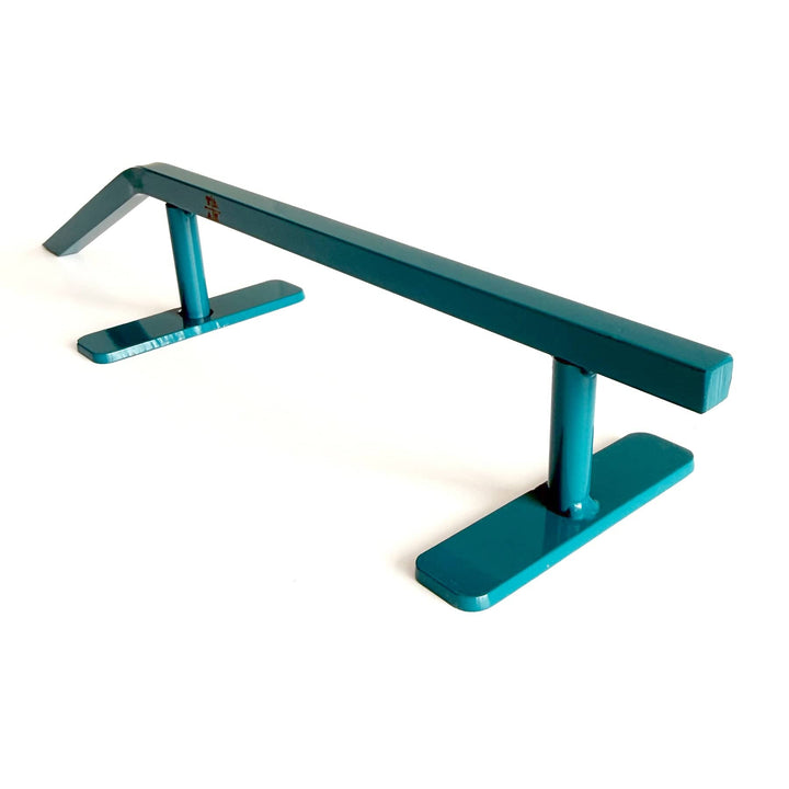 Teak Tuning Fingerboard Rail with Pole Jam Entrance V2, 12.5" Long - Steel Construction - Made in USA - Teak Teal