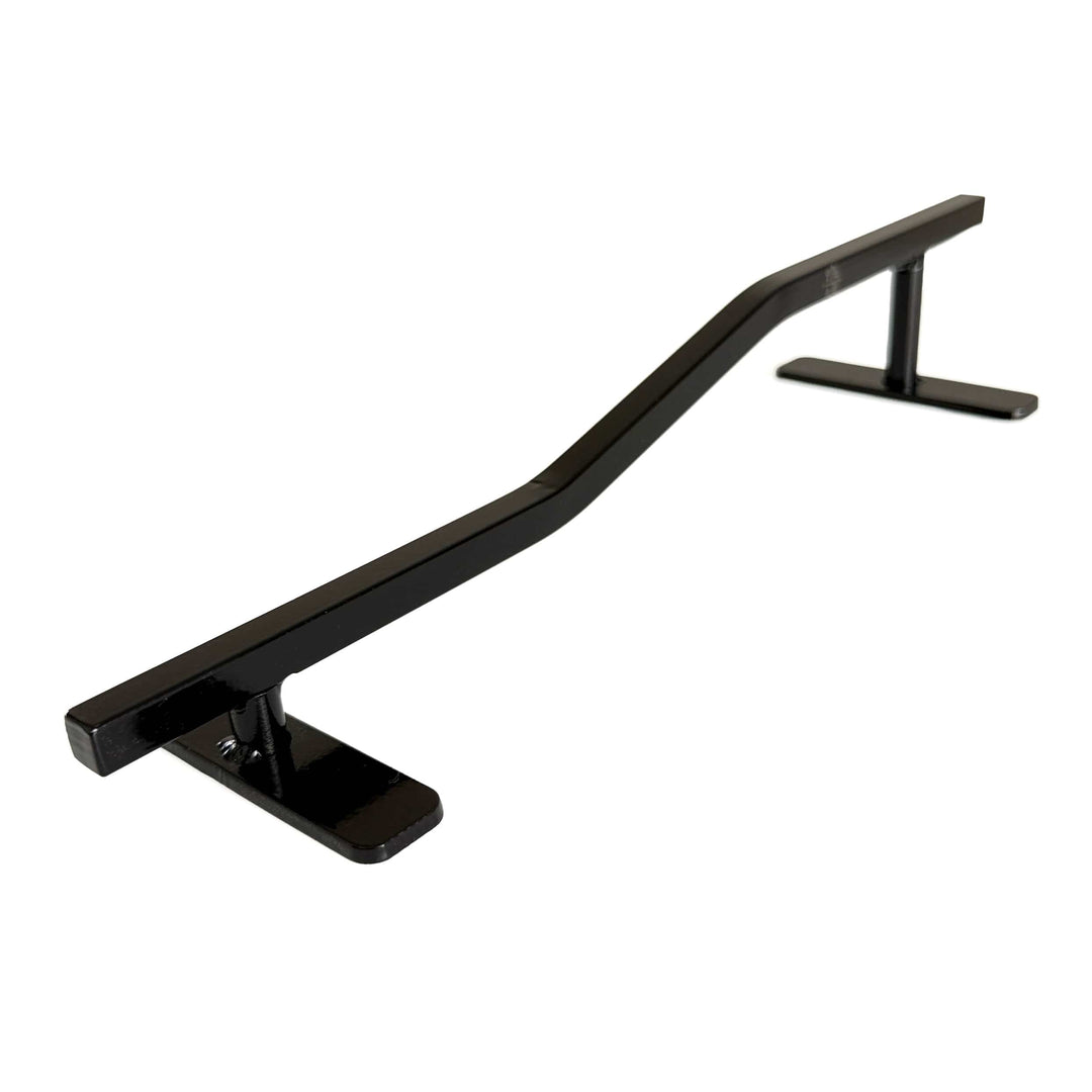 Teak Tuning Square, Bi-Level Fingerboard Rail V2, 12" Long - Steel Construction - Made in USA - Black