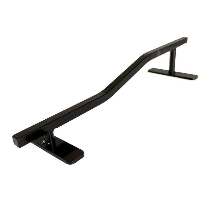 Teak Tuning Square, Bi-Level Fingerboard Rail V2, 12" Long - Steel Construction - Made in USA - Black