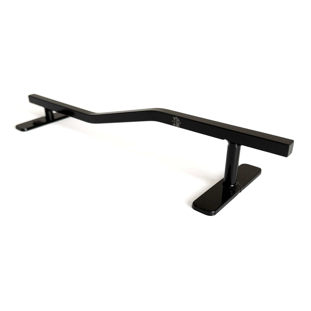 Teak Tuning Square, Bi-Level Fingerboard Rail V2, 12" Long - Steel Construction - Made in USA - Black