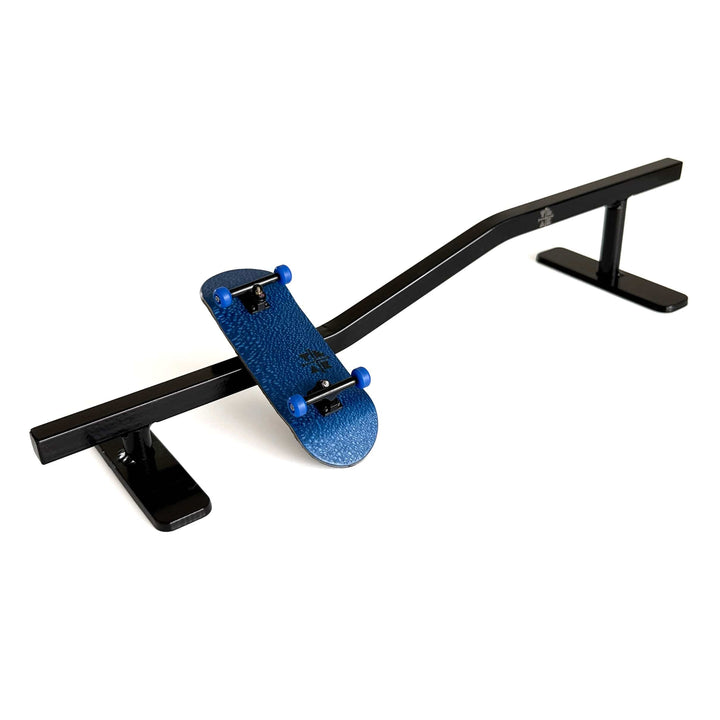 Teak Tuning Square, Bi-Level Fingerboard Rail V2, 12" Long - Steel Construction - Made in USA - Black