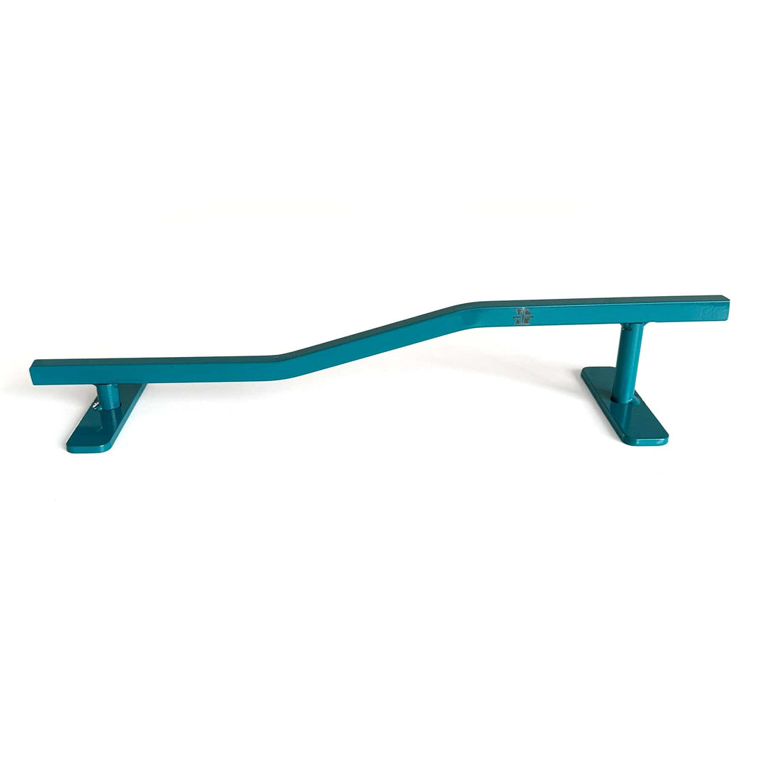 Teak Tuning Square, Bi-Level Fingerboard Rail V2, 12" Long - Steel Construction - Made in USA - Teak Teal