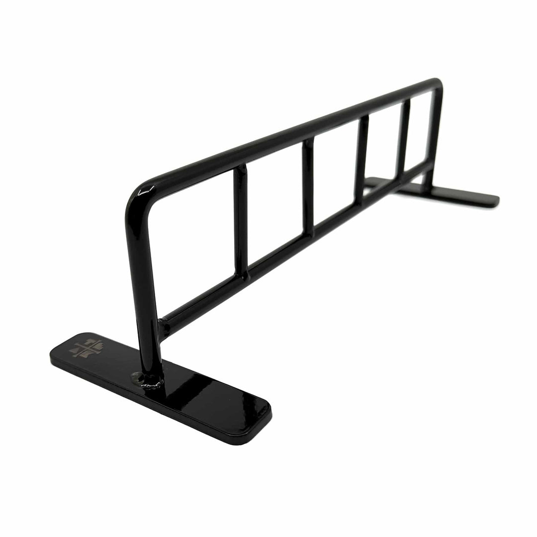 Teak Tuning Bike Rack Style Fingerboard Rail V2, 10" Long - Steel Construction - Made in USA - Black