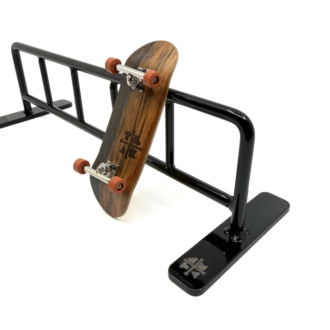 Teak Tuning Bike Rack Style Fingerboard Rail V2, 10" Long - Steel Construction - Made in USA - Black