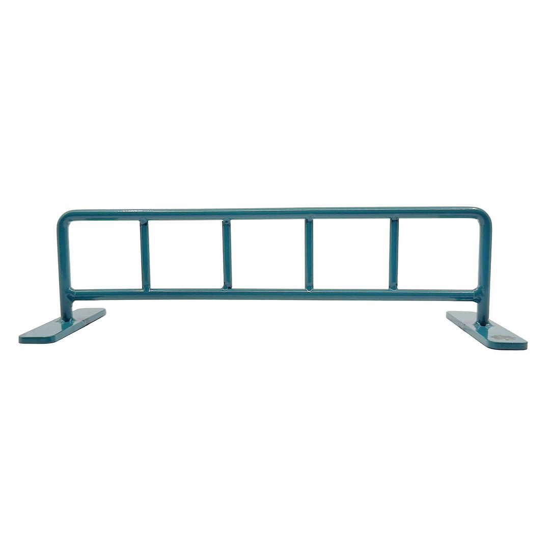 Teak Tuning Bike Rack Style Fingerboard Rail V2, 10" Long - Steel Construction - Made in USA - Teak Teal