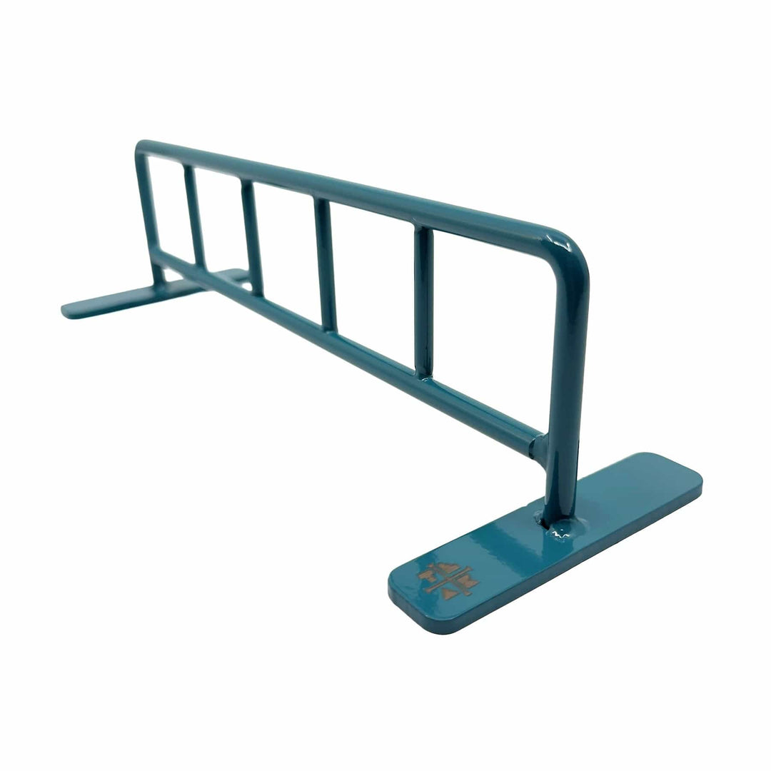 Teak Tuning Bike Rack Style Fingerboard Rail V2, 10" Long - Steel Construction - Made in USA - Teak Teal