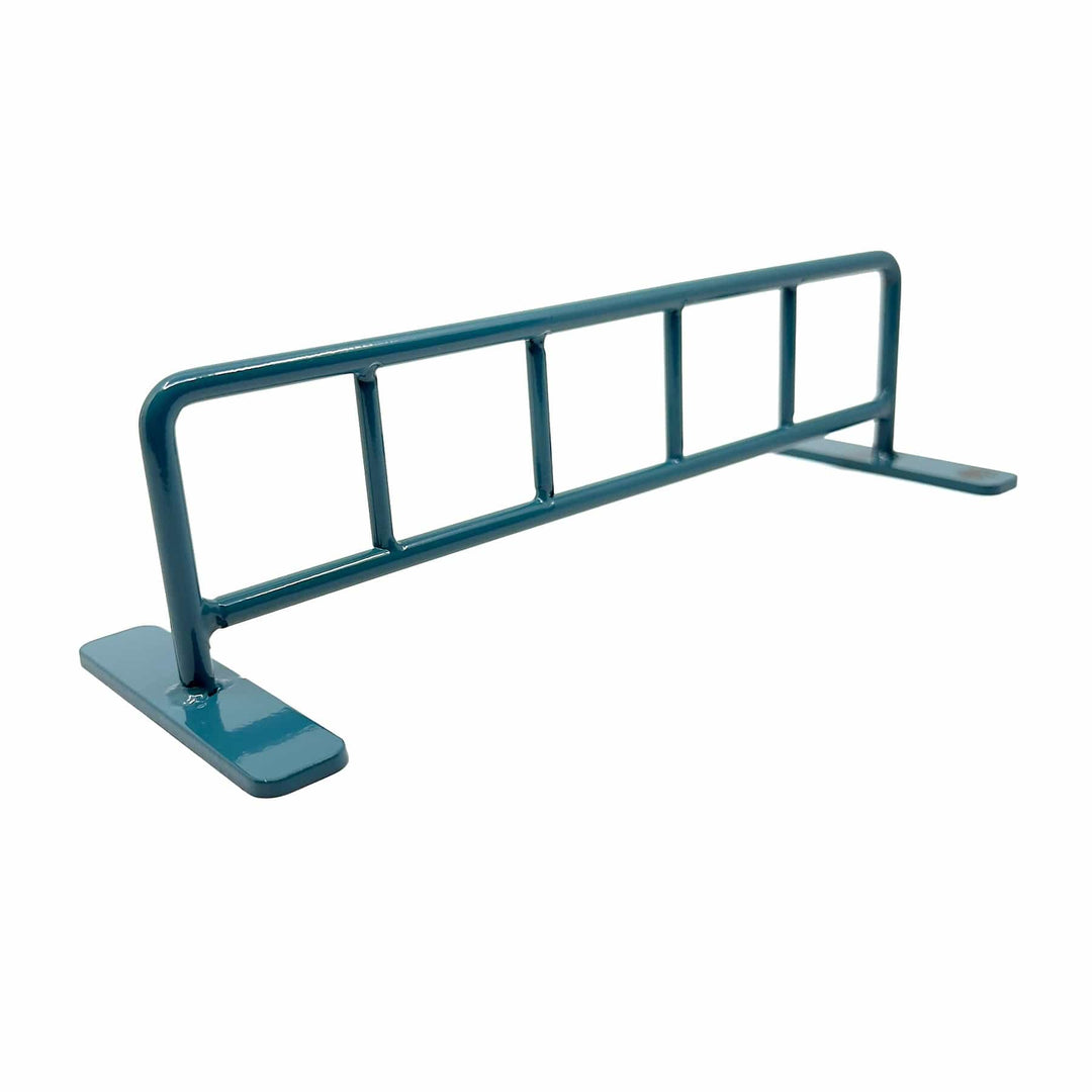 Teak Tuning Bike Rack Style Fingerboard Rail V2, 10" Long - Steel Construction - Made in USA - Teak Teal