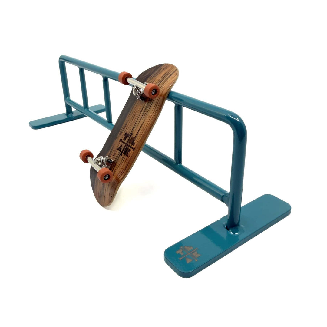 Teak Tuning Bike Rack Style Fingerboard Rail V2, 10" Long - Steel Construction - Made in USA - Teak Teal