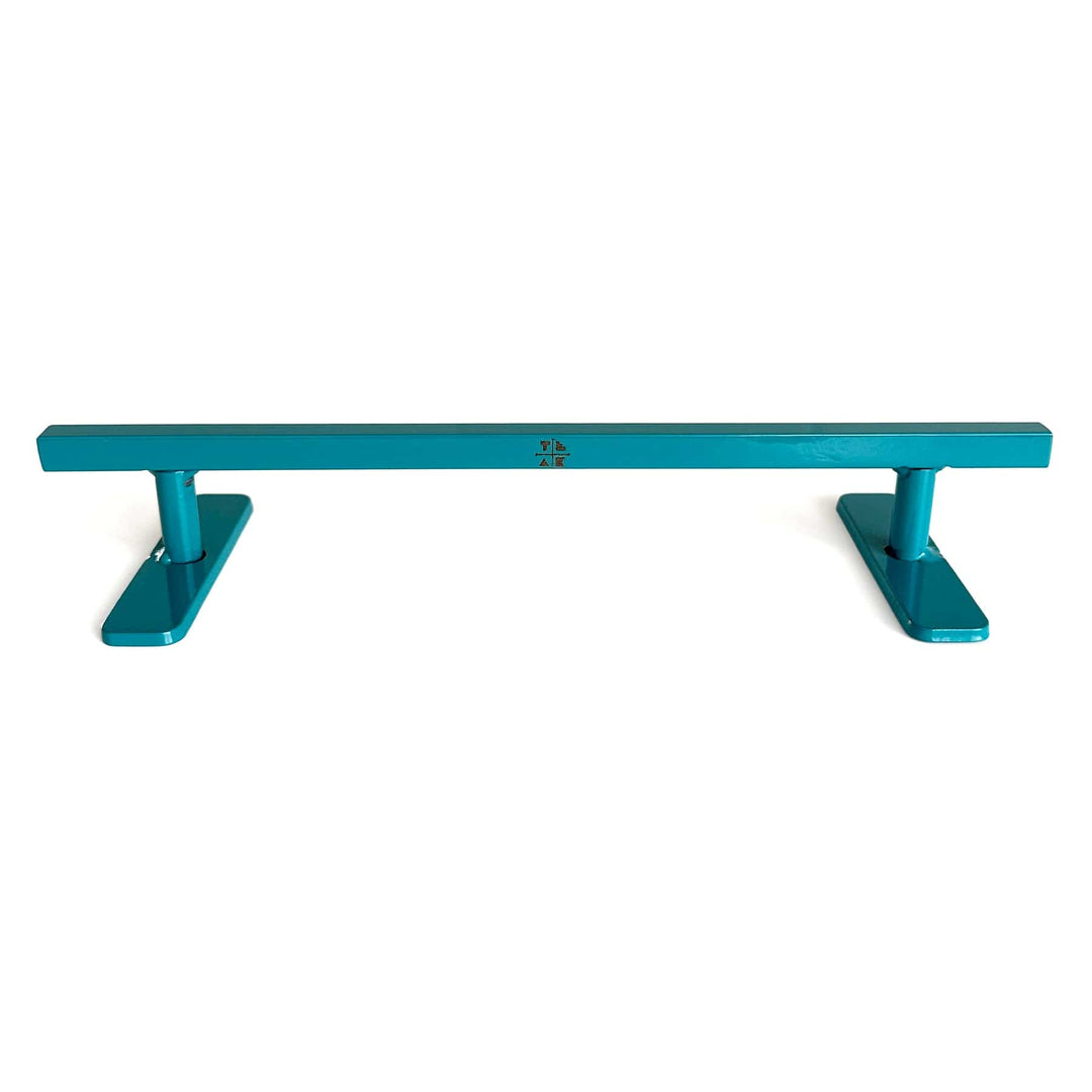 Teak Tuning Straight, Square Fingerboard Rail V2, 10" Long - Steel Construction - Made in USA - Teak Teal